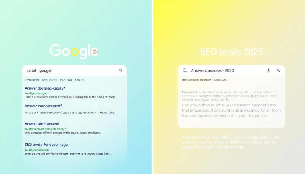 Comparison of traditional search vs. answer engines for SEO trends 2025 Comparison of traditional search vs. answer engines for SEO trends 2025