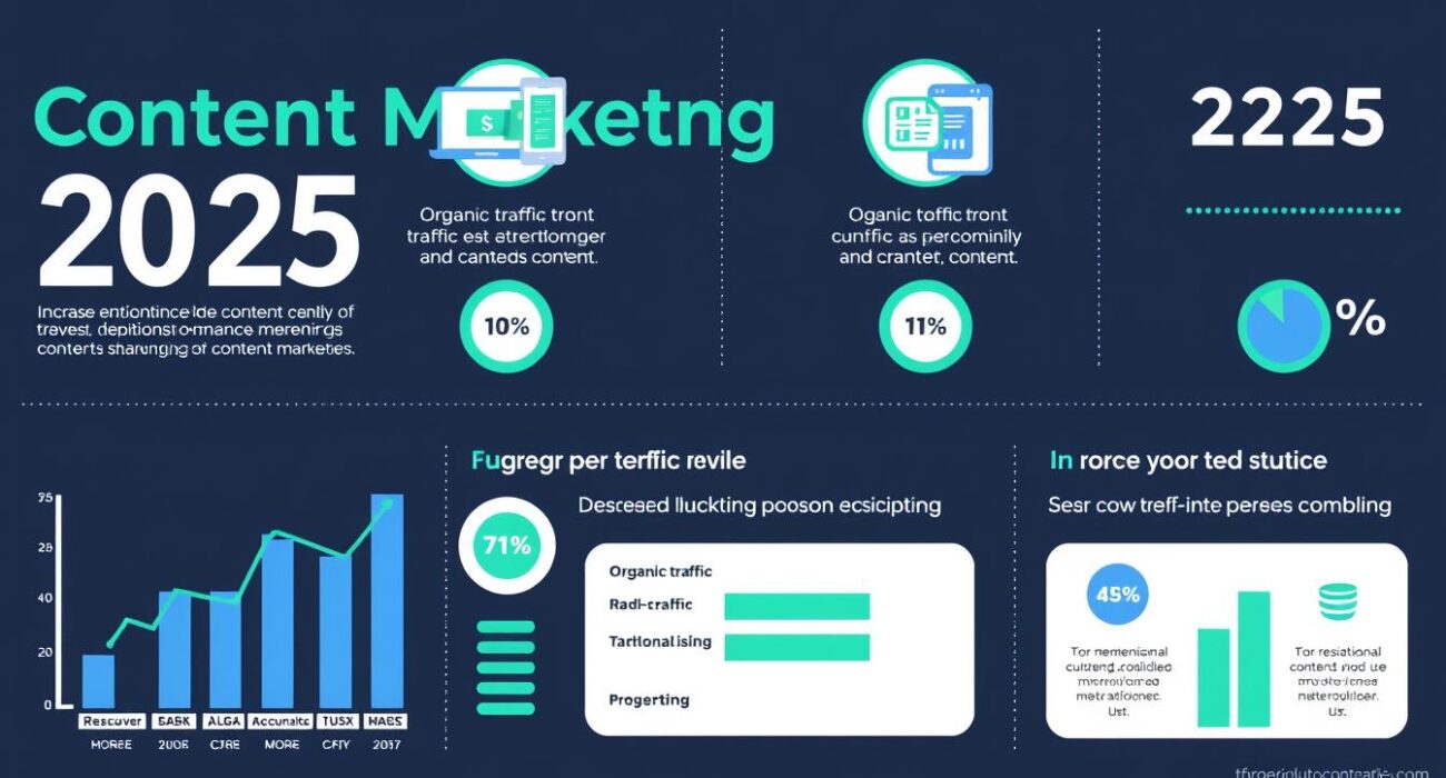 Content Marketing Ideas That Drive Organic Traffic 2025 - Importance visualization showing increasing organic traffic trends