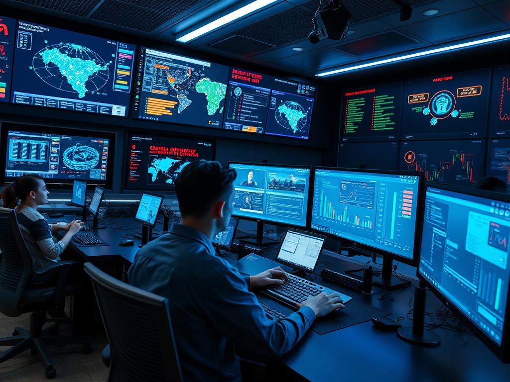 Cybersecurity operations center monitoring call center security in 2025