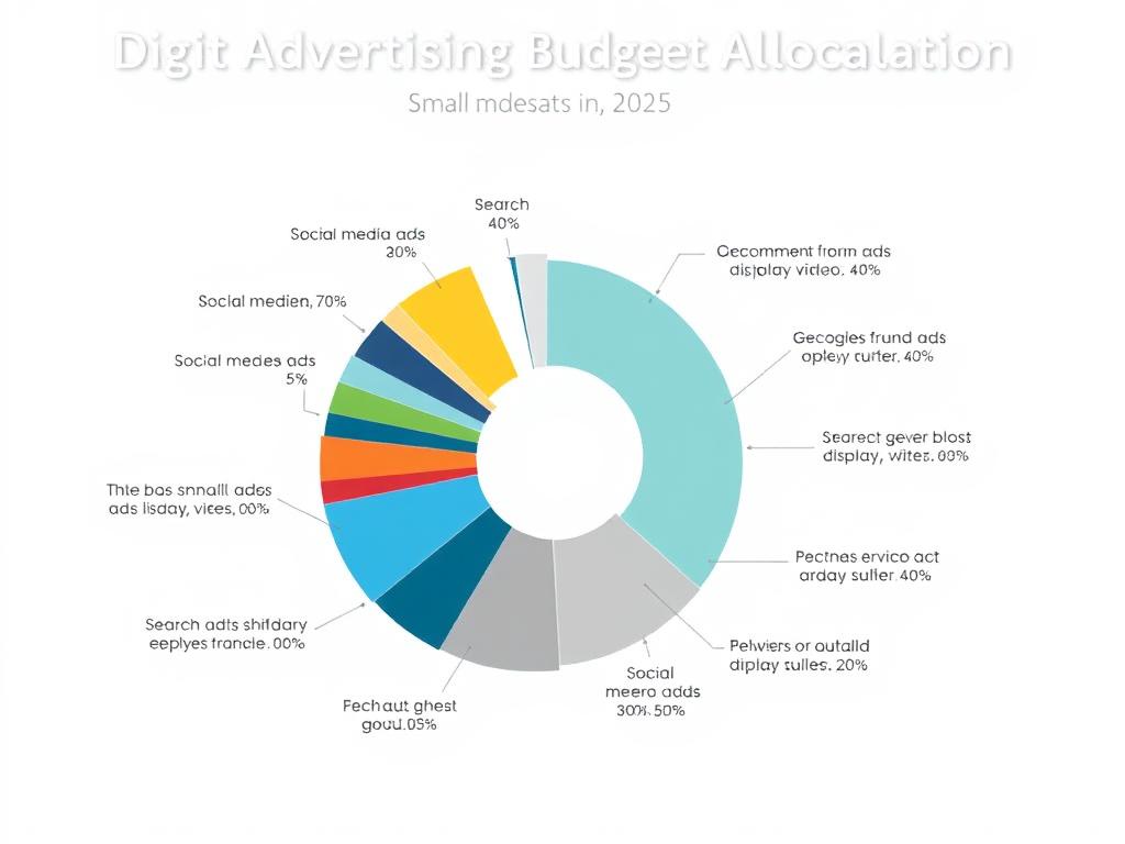 Digital advertising budget allocation chart for small businesses