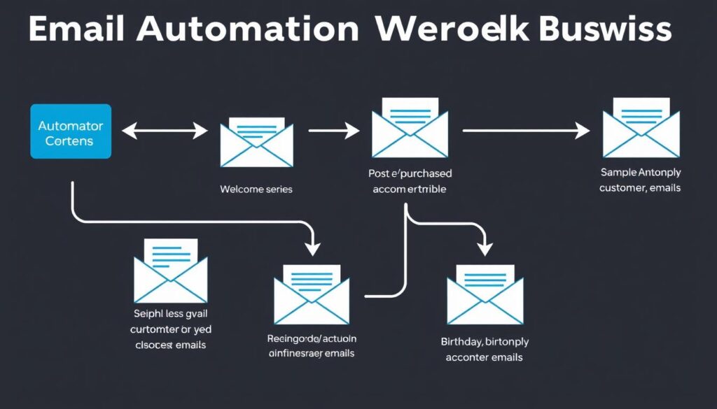 Email automation workflow diagram for small businesses
