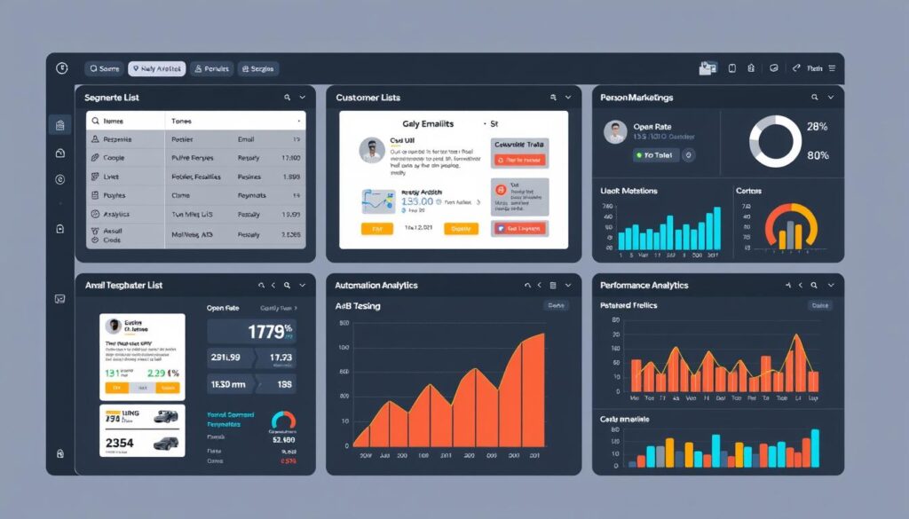 Personalized email marketing campaign dashboard for small business