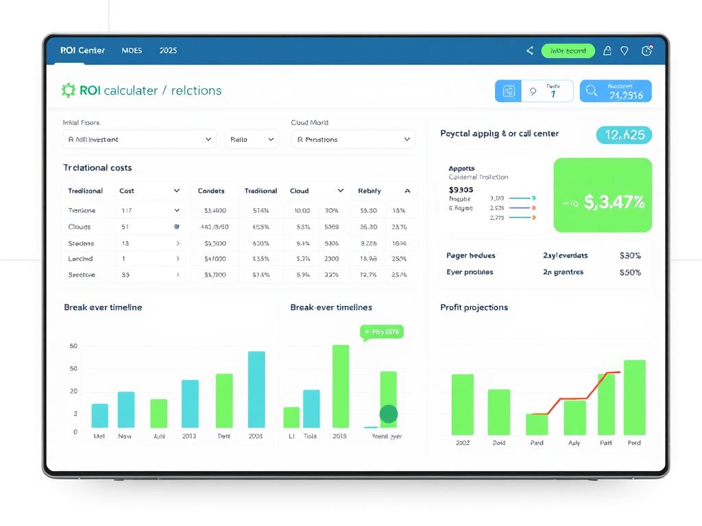 ROI calculator for different call center investment scenarios in 2025